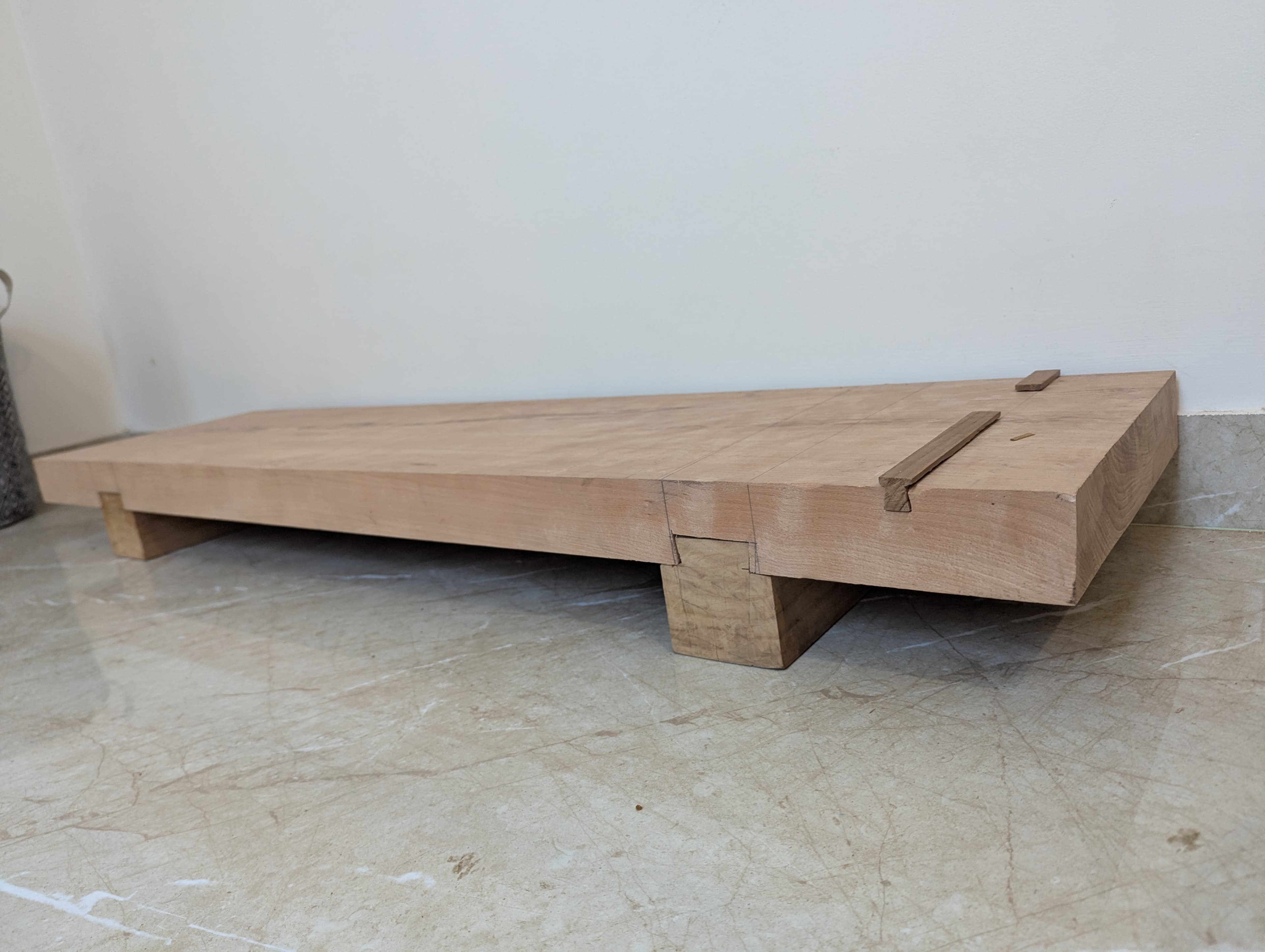 Finished atedai workbench, side view